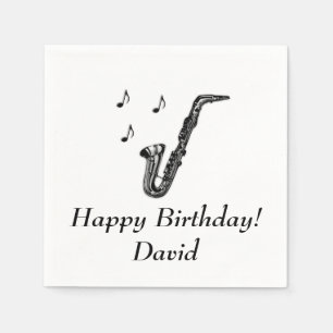 Saxophone Birthday Pappersservett