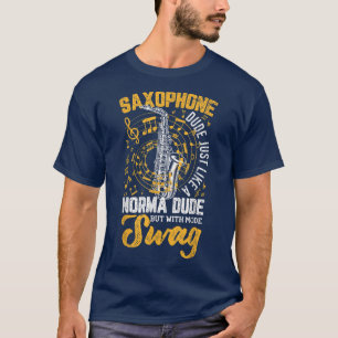 Saxophone Boy Funny Jazz Music Player Musician Gr T Shirt