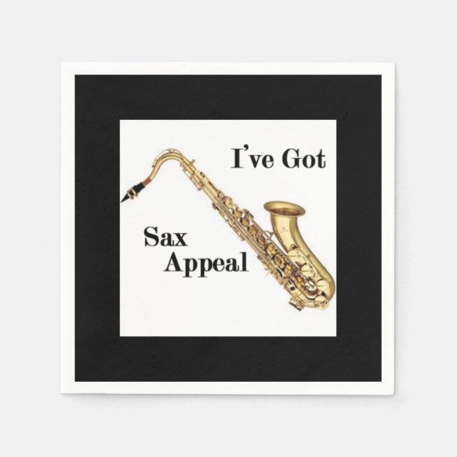 Saxophone Cocktail Napkins Pappersservett (Framsidan)