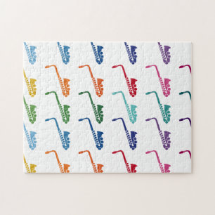 Saxophone Colorful Roligt Array Music Pussel