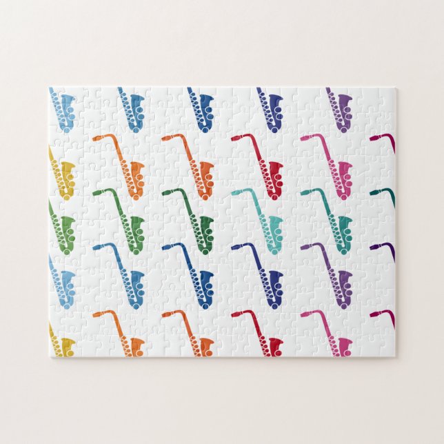 Saxophone Colorful Roligt Array Music Pussel (Horisontell)