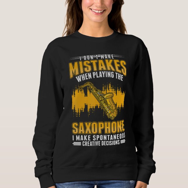 Saxophone Creative Decisions Saxophonist T Shirt (Framsida)