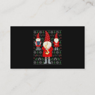 Saxophone Drums Accordion Ugly jul Sweater G Visitkort