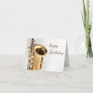 Saxophone-födelsedagskort Kort