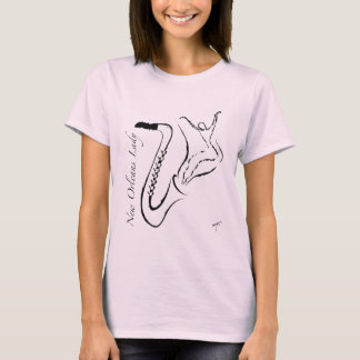 Saxophone. för New Orleans damer T. Tee Shirt