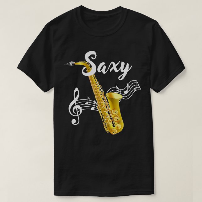 Saxophone Funny Musical Instrument T Shirt (Design framsida)