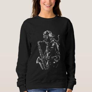 Saxophone Guy Teckning Classical Music T Shirt