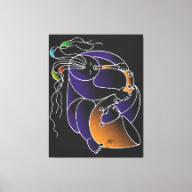 Saxophone in C major - Ink drawing and digital man