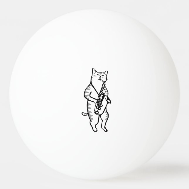 Saxophone Instrument Music Jazz Cat Golf Bollar (Framsidan)
