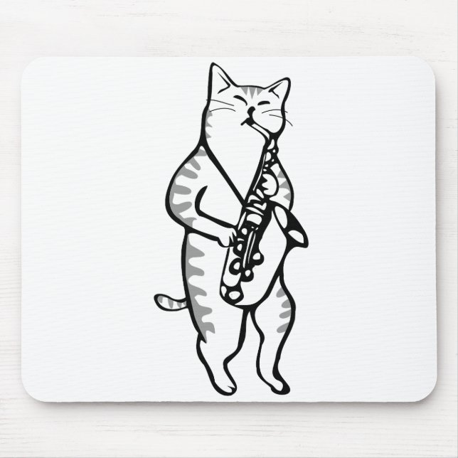 Saxophone Instrument Music Jazz Cat Musmatta (Framsidan)
