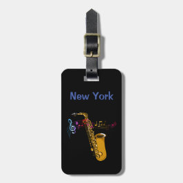 Saxophone Jazz i New York Bagagebricka