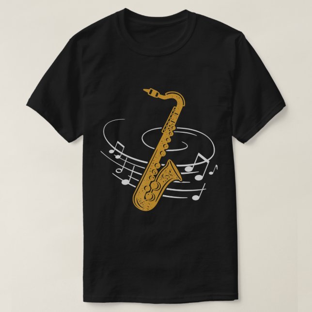 Saxophone Jazz Music Brass Instrument Saxophonist T Shirt (Design framsida)
