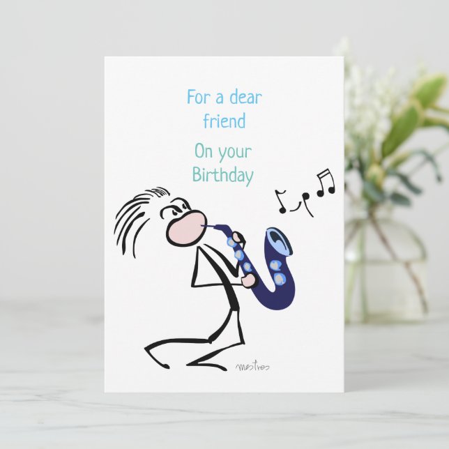 Saxophone Jazz Music Inbjudningar (Stående Fram)