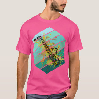 Saxophone Jazz Music Retro Vintage Classic Stil S T Shirt