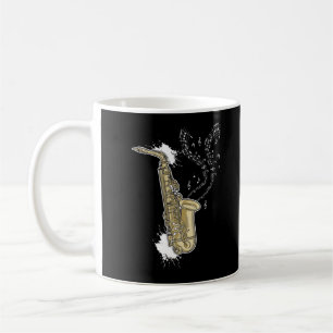 Saxophone Jazz Musician Musik noter Kaffemugg