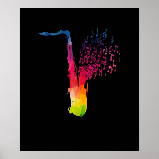 Saxophone - Jazz Musician Saxophonist Gift Poster (Framsidan)