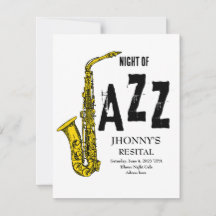 Saxophone Jazz Resital inbjudan
