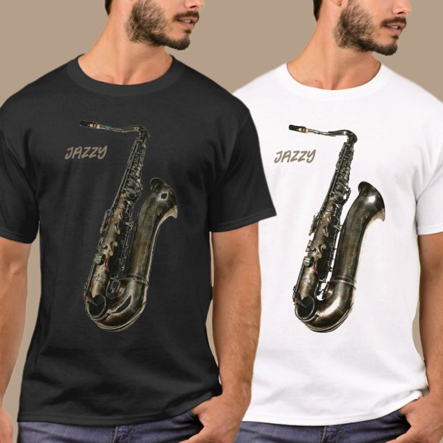 Saxophone Jazzy Photographic T Shirt (Skapare uppladdad)