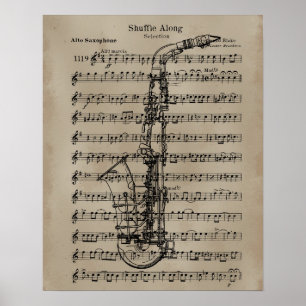 Saxophone Lakan Music Poster