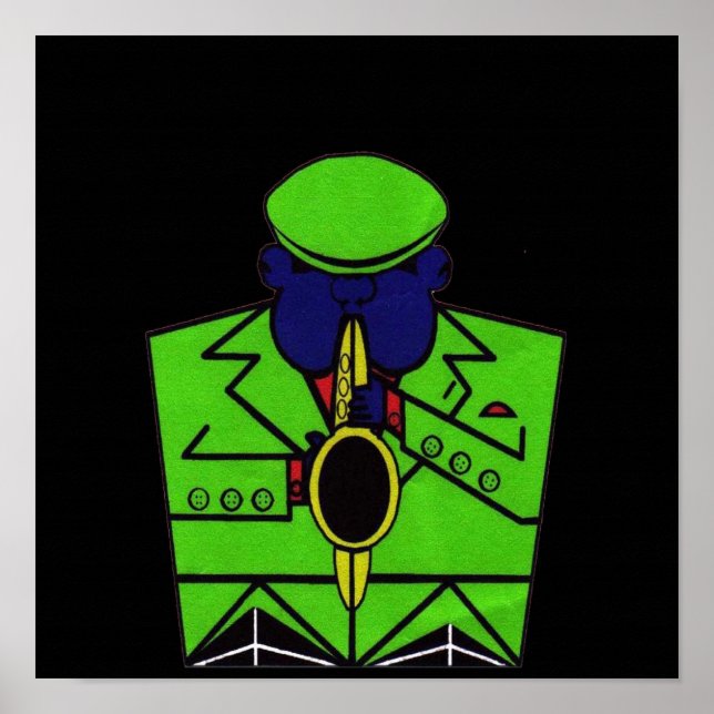 Saxophone Man Poster (Framsidan)