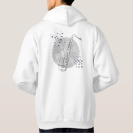 Saxophone Modern Graphic Saxophonist Jazz-festival Hoodie