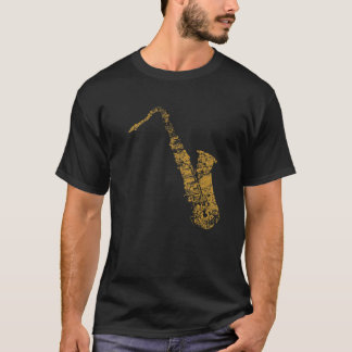 Saxophone Motif for Jazz Musician Saxophone Playe T Shirt