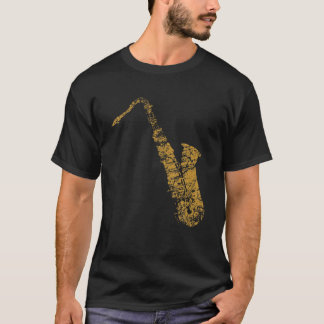 Saxophone Motif For Jazz Musicians Saxophone Playe T Shirt