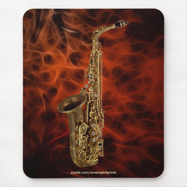SAXOPHONE MUSIC ÄLSKARE Mousepad Musmatta (Framsidan)