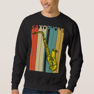 Saxophone Music Instrument Lång Ärmad Tröja