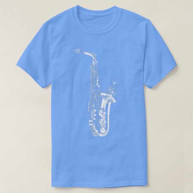 Saxophone, Music, Jazz, Blues, Sten T Shirt (Design framsida)