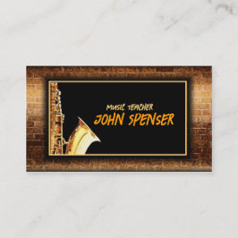 Saxophone Music-Klubb Card Visitkort