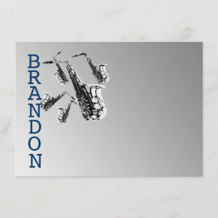 Saxophone Music Tack - platta kort