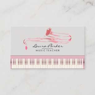 Saxophone Music Teacher Piano Tangentbord Musician Visitkort