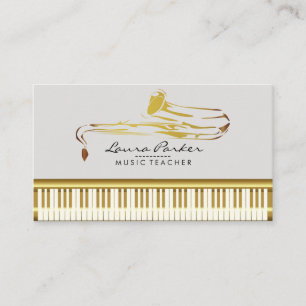 Saxophone Music Teacher Piano Tangentbord Musician Visitkort