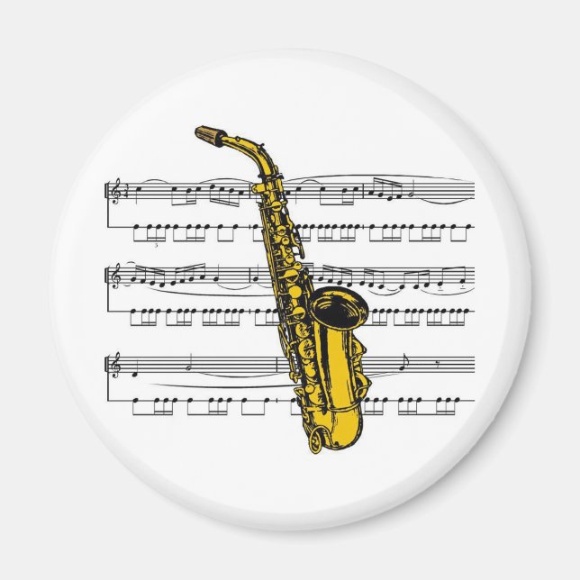 Saxophone musical 13 B Magnet (Framsidan)