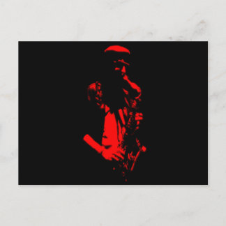 Saxophone Musician Artwork Vykort