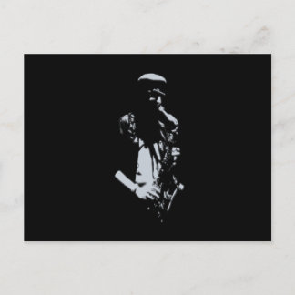 Saxophone Musician Artwork Vykort