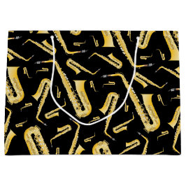 Saxophone Musician Band Teacher Large Gift Bag