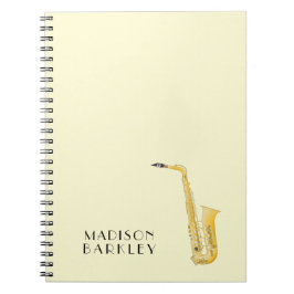 Saxophone Musician Band Teacher Notebook Anteckningsbok