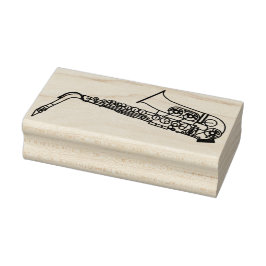 Saxophone Musician Band Teacher Rubber Stamp Stämpel