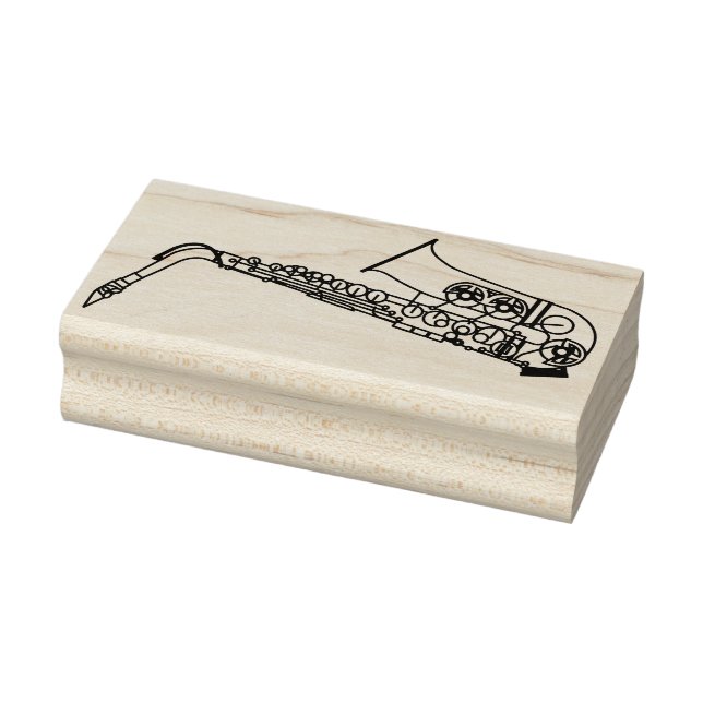 Saxophone Musician Band Teacher Rubber Stamp Stämpel (Stämpel)