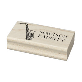Saxophone Musician Band Teacher Rubber Stamp Stämpel