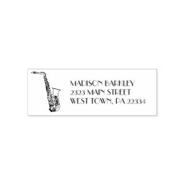 Saxophone Musician Band Teacher Self-inking Stamp Självfärgande Stämpel