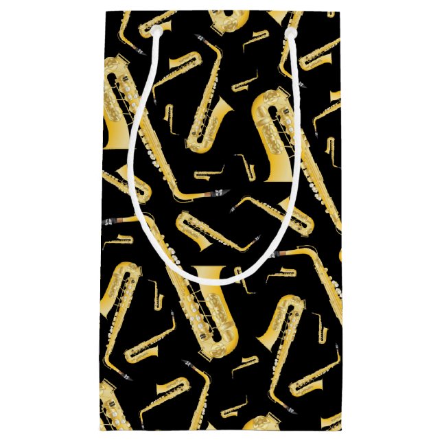 Saxophone Musician Band Teacher Small Gift Bag (Framsidan)