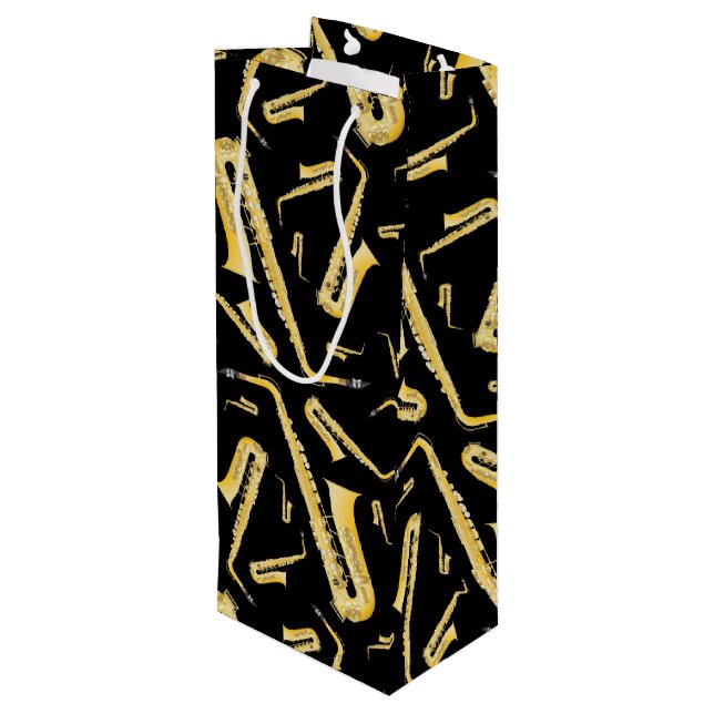 Saxophone Musician Band Teacher Vin Gift Bag (Baksidan Vinklad)