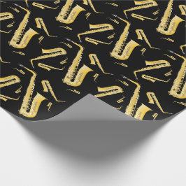 Saxophone Musician Band Teacher Wrapping Papper Presentpapper