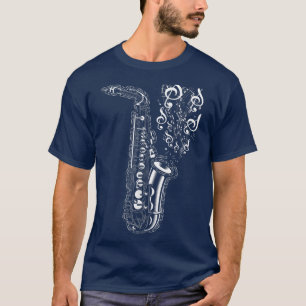 Saxophone Musik noter Instrument Musician Saxophon T Shirt