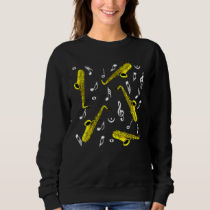 Saxophone Musik noter T Shirt