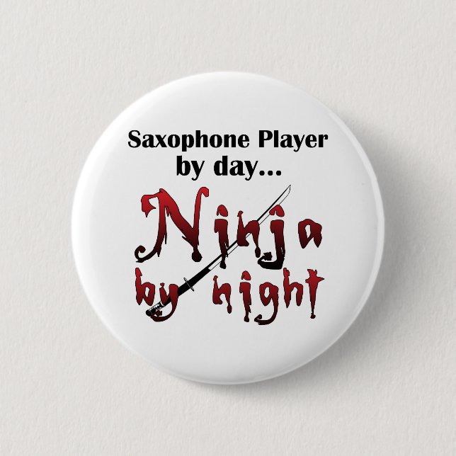 Saxophone Ninja Knapp (Framsida)