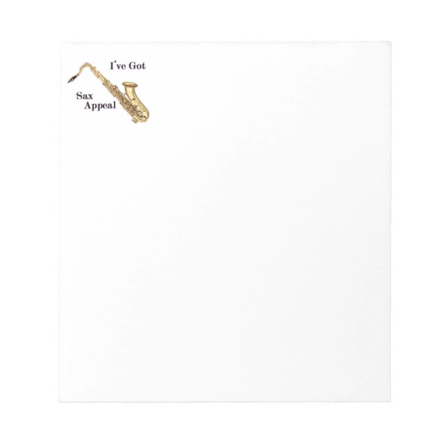 Saxophone Note Pad Anteckningsblock (Framsida)